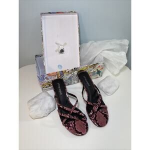 NEW JEFFREY CAMPBELL "DANAH" PINK PYTHON SNAKE Heels BOHO Fairy Y2K 6.5